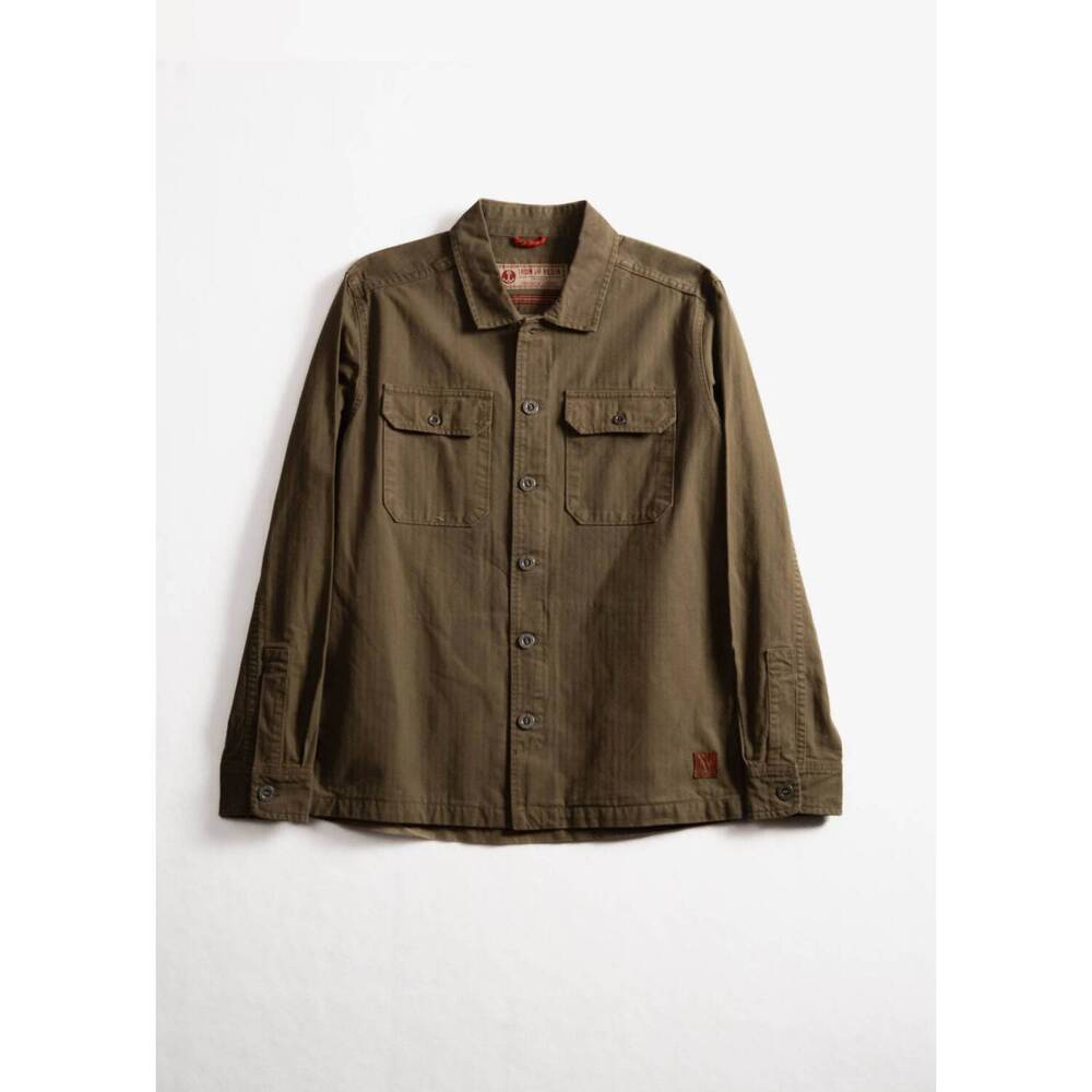 NEW IRON & RESIN men's deadstock overshirt in army